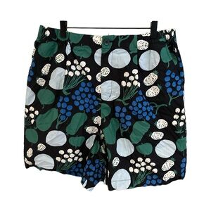 Marimekko Black, Green, and Blue Patterned Women Shorts